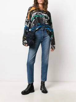 Marc Jacobs jean droit à détail de patch