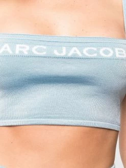 Marc Jacobs haut crop The Bandeau à logo en jacquard