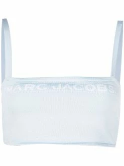 Marc Jacobs haut crop The Bandeau à logo en jacquard
