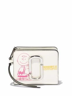 Marc Jacobs x Peanuts portefeuille The Snapshot en cuir
