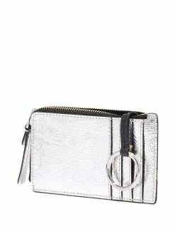 Marc Jacobs petit portefeuille The Metallic Bold zippé